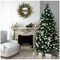 Christmas Wreath, Front Door Christmas Wreaths, Artificial Christmas Wreath with Sparkling Leaves and Pine Needles combined with Plump Pine and Red Berries, Indoor Wall Window Decor.